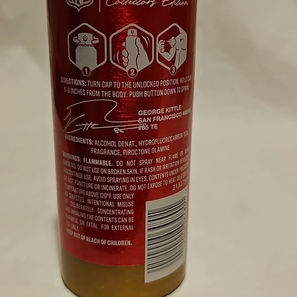 Old Spice Men's Aluminum Free Body Spray, NFL Collection, George Kittle